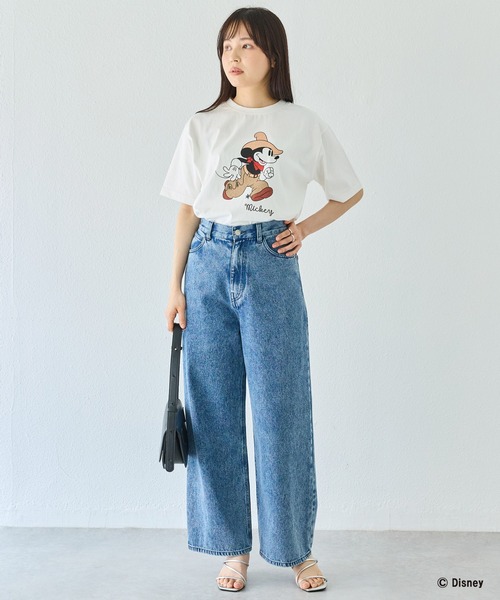 Disney(ディズニー)の「【Disney】別注 <ミッキー>ウエスタン バックプリントTシャツ(Tシャツ/カットソー・レディース・オフホワイト/ブラック・5L/4L/3L/LL/M)」の10枚目の写真