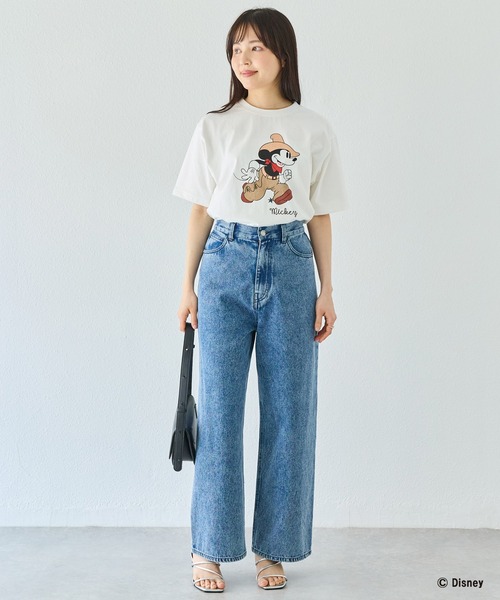 Disney(ディズニー)の「【Disney】別注 <ミッキー>ウエスタン バックプリントTシャツ(Tシャツ/カットソー・レディース・オフホワイト/ブラック・5L/4L/3L/LL/M)」の12枚目の写真