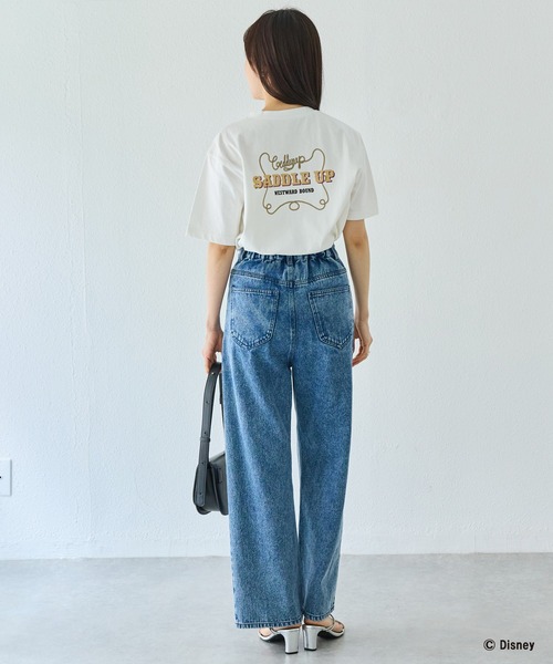 Disney(ディズニー)の「【Disney】別注 <ミッキー>ウエスタン バックプリントTシャツ(Tシャツ/カットソー・レディース・オフホワイト/ブラック・5L/4L/3L/LL/M)」の11枚目の写真