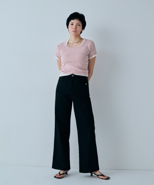 VION(ヴィオン)の「ミニマルフィットティー / Minimal Fit TEE(Tシャツ/カットソー・レディース・ピンク/ブラウン/ホワイト・FREE)」の21枚目の写真