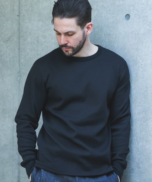 MR.OLIVE（ミスターオリーブ）の「HEAT THERMAL / INNER CREW NECK SHIRT /M263133（Tシャツ/カットソー・メンズ・オフホワイト/ブラック・LARGE/MEDIUM）」の8枚目の写真