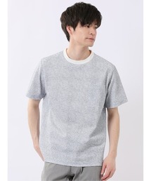 【ストレッチ プリントT】m.f.エディトリアル メンズ チェック クルーネック 半袖 Tシャツ