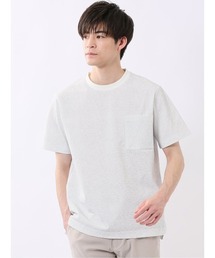 【ストレッチ プリントT】m.f.エディトリアル メンズ チェック クルーネック 半袖 Tシャツ