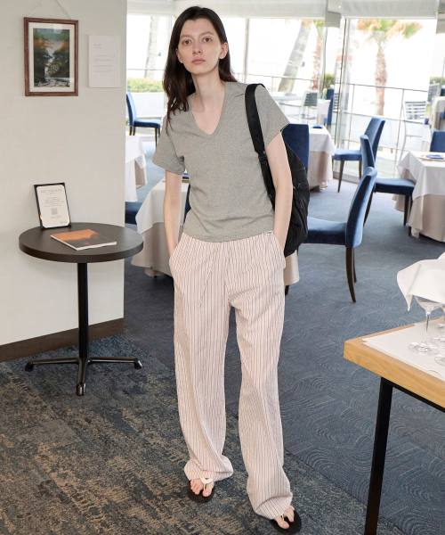 LEVAR(レバー)の「Light Washed Stripe Pants - Pink Stripe(その他パンツ・レディース・その他・FREE)」の2枚目の写真