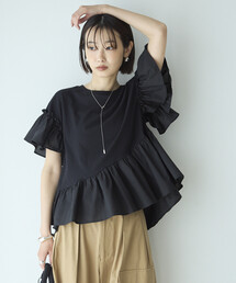Firsthand（ファーストハンド）の「Firsthand/ファーストハンド オーガニックコットン フリルスリーブ Tシャツ（Tシャツ/カットソー）」