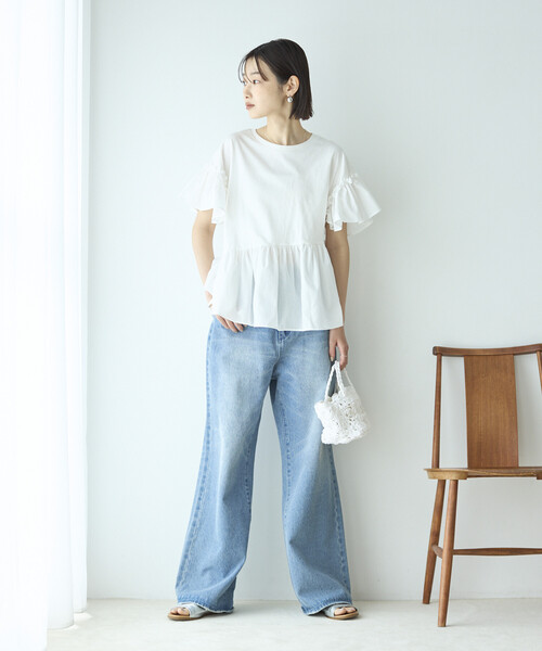 Firsthand(ファーストハンド)の「Firsthand/ファーストハンド オーガニックコットン フリルスリーブ Tシャツ(Tシャツ/カットソー・レディース・ブラック/ピンク/ホワイト・FREE)」の12枚目の写真