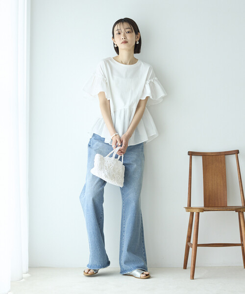Firsthand(ファーストハンド)の「Firsthand/ファーストハンド オーガニックコットン フリルスリーブ Tシャツ(Tシャツ/カットソー・レディース・ブラック/ピンク/ホワイト・FREE)」の14枚目の写真