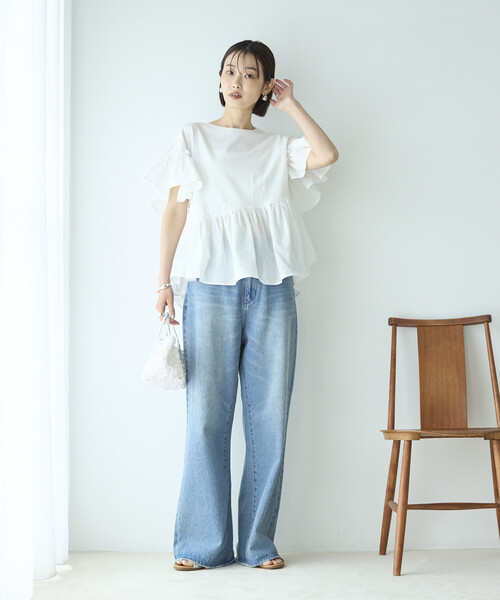 Firsthand(ファーストハンド)の「Firsthand/ファーストハンド オーガニックコットン フリルスリーブ Tシャツ(Tシャツ/カットソー・レディース・ブラック/ピンク/ホワイト・FREE)」の16枚目の写真