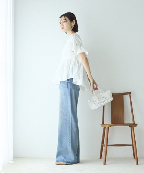 Firsthand(ファーストハンド)の「Firsthand/ファーストハンド オーガニックコットン フリルスリーブ Tシャツ(Tシャツ/カットソー・レディース・ブラック/ピンク/ホワイト・FREE)」の17枚目の写真