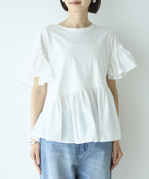 Firsthand(ファーストハンド)の「Firsthand/ファーストハンド オーガニックコットン フリルスリーブ Tシャツ(Tシャツ/カットソー・レディース・ブラック/ピンク/ホワイト・FREE)」の19枚目の写真
