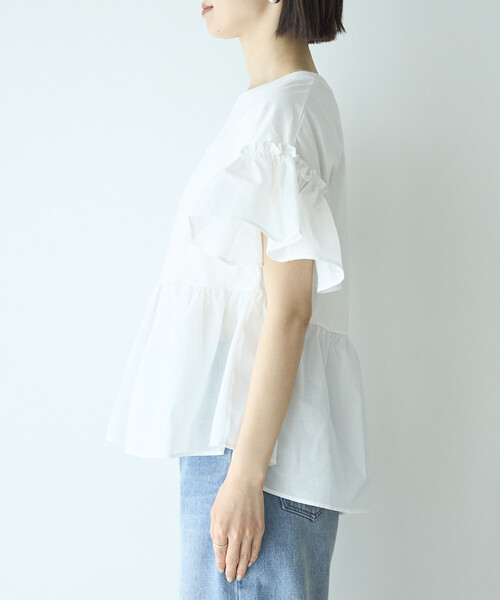 Firsthand(ファーストハンド)の「Firsthand/ファーストハンド オーガニックコットン フリルスリーブ Tシャツ(Tシャツ/カットソー・レディース・ブラック/ピンク/ホワイト・FREE)」の20枚目の写真