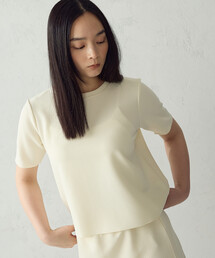 クルーネック ストレッチプリーツTシャツ / セットアップ対応