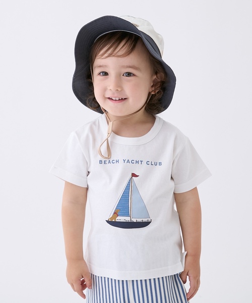 petit main（プティマイン）の「【プティプラ】BOYS半袖Tシャツ2（Tシャツ/カットソー・キッズ・ライトグリーン/アイボリー/キャメル/イエロー/ブルー/サックスブルー/レッド・80ｃｍ/100cm/130cm/120cm/90cm/110cm）」の2枚目の写真