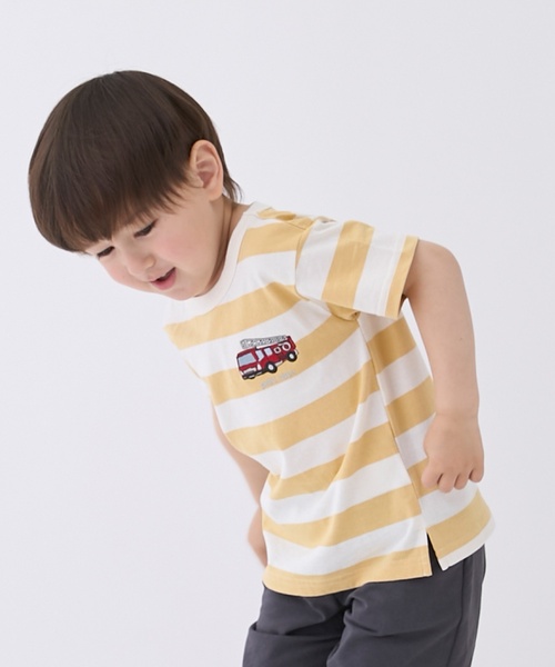 petit main（プティマイン）の「【プティプラ】BOYS半袖Tシャツ2（Tシャツ/カットソー・キッズ・ライトグリーン/アイボリー/キャメル/イエロー/ブルー/サックスブルー/レッド・80ｃｍ/100cm/130cm/120cm/90cm/110cm）」の8枚目の写真