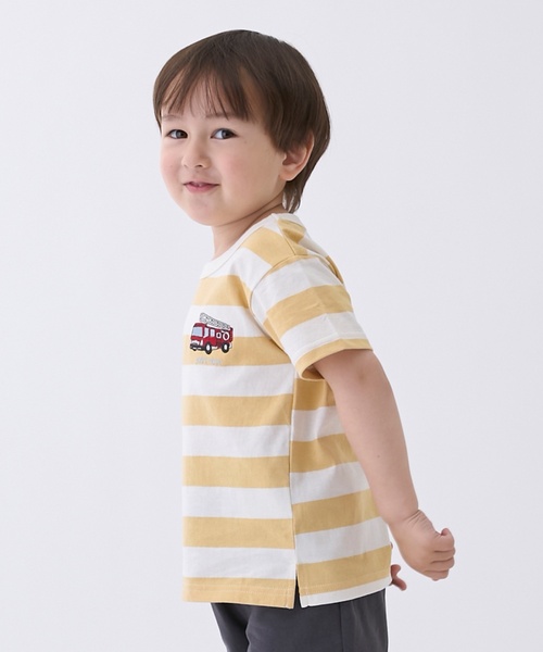 petit main（プティマイン）の「【プティプラ】BOYS半袖Tシャツ2（Tシャツ/カットソー・キッズ・ライトグリーン/アイボリー/キャメル/イエロー/ブルー/サックスブルー/レッド・80ｃｍ/100cm/130cm/120cm/90cm/110cm）」の9枚目の写真
