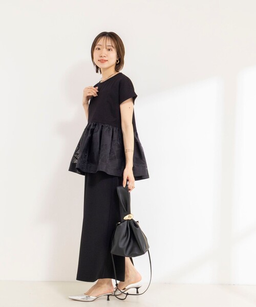 NOLLEY’S(ノーリーズ)の「ウォッシャブル布帛切り替えプルオーバー(Tシャツ/カットソー・レディース・オフホワイト/インディゴブルー/ブラック・FREE)」の21枚目の写真