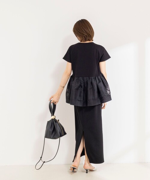 NOLLEY’S(ノーリーズ)の「ウォッシャブル布帛切り替えプルオーバー(Tシャツ/カットソー・レディース・オフホワイト/インディゴブルー/ブラック・FREE)」の22枚目の写真