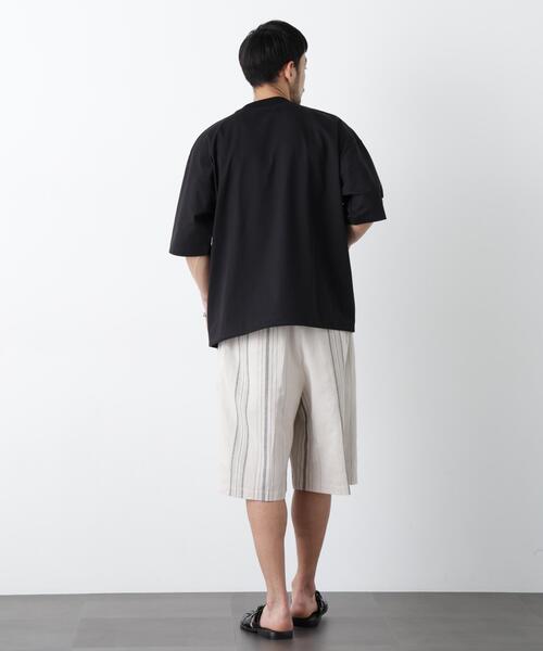 NANO universe(ナノユニバース)の「「モダンコンフォート」ハイゲージシルケットワイドモックネック(Tシャツ/カットソー・メンズ・ブラック/ブルーグレー/ホワイト/ダークブラウン・L/S/M)」の11枚目の写真