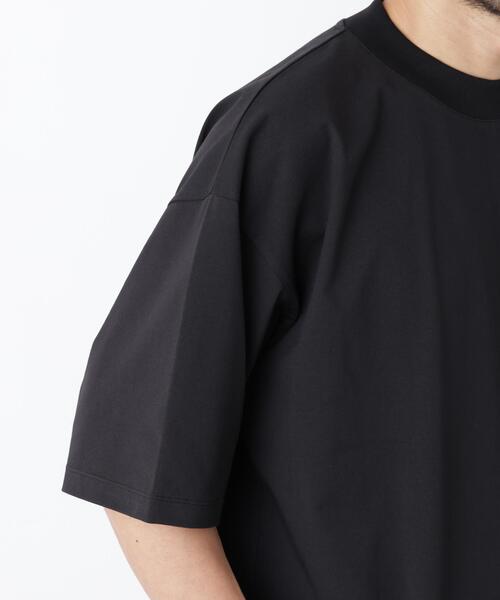 NANO universe(ナノユニバース)の「「モダンコンフォート」ハイゲージシルケットワイドモックネック(Tシャツ/カットソー・メンズ・ブラック/ブルーグレー/ホワイト/ダークブラウン・L/S/M)」の15枚目の写真