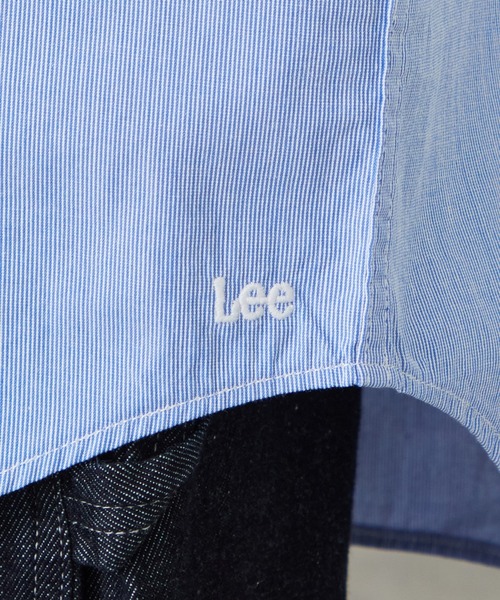 Lee(リー)の「Lee/リー ハーフスリーブワークシャツ ライトウエイトコードレーン(シャツ/ブラウス・メンズ・ホワイト/ブルー・MEDIUM/LARGE/X-LARGE/SMALL)」の10枚目の写真