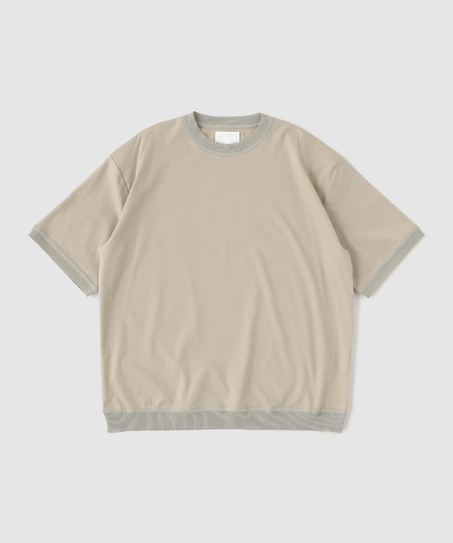 EDIFICE（エディフィス）の「《EDIFICE by PIPPIOLINO》コットン ジャージー クルーネック（Tシャツ/カットソー・メンズ・ブラック/ライトグリーン/ベージュ系その他・LARGE/MEDIUM/SMALL）」の3枚目の写真