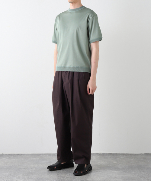 EDIFICE（エディフィス）の「《EDIFICE by PIPPIOLINO》コットン ジャージー クルーネック（Tシャツ/カットソー・メンズ・ブラック/ライトグリーン/ベージュ系その他・LARGE/MEDIUM/SMALL）」の6枚目の写真