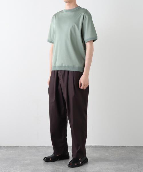 EDIFICE（エディフィス）の「《EDIFICE by PIPPIOLINO》コットン ジャージー クルーネック（Tシャツ/カットソー・メンズ・ブラック/ライトグリーン/ベージュ系その他・LARGE/MEDIUM/SMALL）」の5枚目の写真
