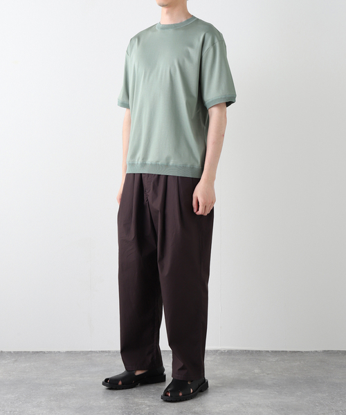 EDIFICE（エディフィス）の「《EDIFICE by PIPPIOLINO》コットン ジャージー クルーネック（Tシャツ/カットソー・メンズ・ブラック/ライトグリーン/ベージュ系その他・LARGE/MEDIUM/SMALL）」の4枚目の写真
