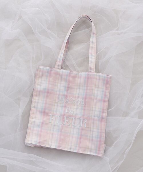 Maison de FLEUR（メゾンドフルール）の「チェックリボントートバッグ