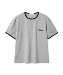 INTEMPOMOOD（インテンポムード）の「リングチェックポケットヘンリーネックTシャツ : 3カラー（Tシャツ/カットソー）」