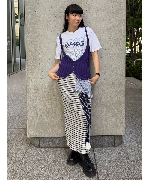 ELCHELE（エルチェレ）の「ELCHELE LOGO TEE（Tシャツ/カットソー・レディース・ブルー/ベビーピンク/スミクロ/ホワイト系その他・FREE）」の18枚目の写真