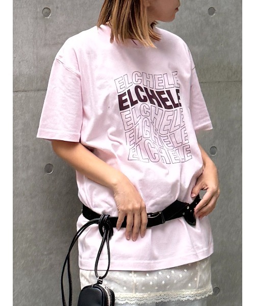 ELCHELE（エルチェレ）の「ELCHELE LOGO TEE（Tシャツ/カットソー・レディース・ブルー/ベビーピンク/スミクロ/ホワイト系その他・FREE）」の22枚目の写真