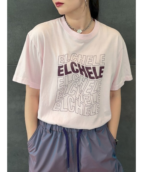 ELCHELE（エルチェレ）の「ELCHELE LOGO TEE（Tシャツ/カットソー・レディース・ブルー/ベビーピンク/スミクロ/ホワイト系その他・FREE）」の7枚目の写真