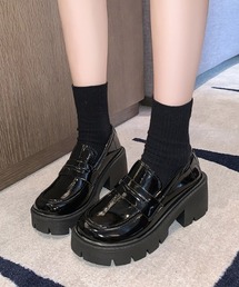 トラックソール 厚底ローファー