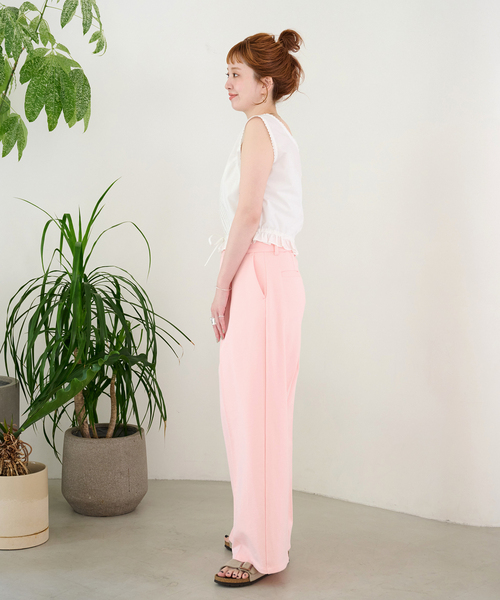 B.C STOCK(ベーセーストック)の「【ZOZO先行販売】手洗い可 / Gleamy / グリーミー レースノースリブラウス(シャツ/ブラウス・レディース・ブルー系その他/ホワイト/ブラック・FREE)」の16枚目の写真