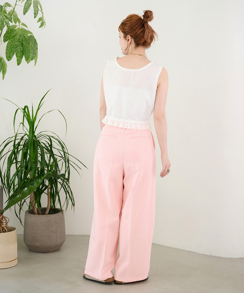 B.C STOCK(ベーセーストック)の「【ZOZO先行販売】手洗い可 / Gleamy / グリーミー レースノースリブラウス(シャツ/ブラウス・レディース・ブルー系その他/ホワイト/ブラック・FREE)」の15枚目の写真