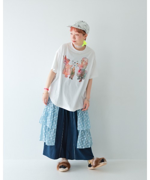 unica(ユニカ)の「夢あそびイラストまんまるTシャツ(Tシャツ/カットソー・レディース・ホワイト系3/ホワイト系1/ホワイト系2・FREE)」の20枚目の写真