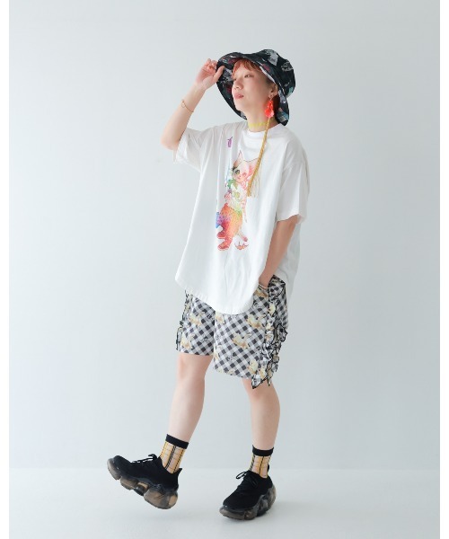 unica(ユニカ)の「夢あそびイラストまんまるTシャツ(Tシャツ/カットソー・レディース・ホワイト系3/ホワイト系1/ホワイト系2・FREE)」の5枚目の写真