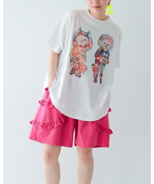 unica(ユニカ)の「夢あそびイラストまんまるTシャツ(Tシャツ/カットソー・レディース・ホワイト系3/ホワイト系1/ホワイト系2・FREE)」の8枚目の写真