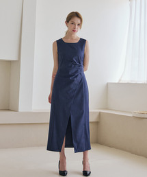 BELLEMA（ベルマ）の「draped wrap sleeveless dress（ワンピース）」