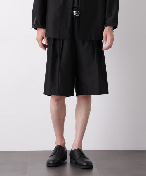 NANO universe(ナノユニバース)の「0 ZERO LAYER ワイドショーツ(セットアップ可)(その他パンツ・メンズ・ブラック/グレー・M/L)」の2枚目の写真