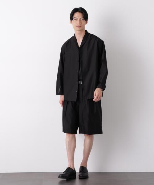 NANO universe(ナノユニバース)の「0 ZERO LAYER ワイドショーツ(セットアップ可)(その他パンツ・メンズ・ブラック/グレー・M/L)」の4枚目の写真