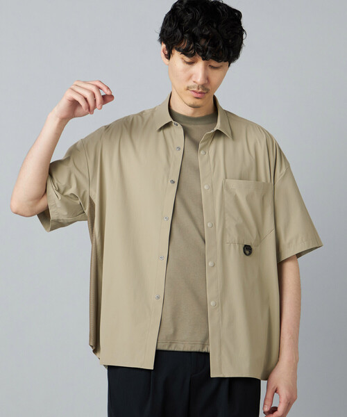 COMME CA MEN(コムサメン)の「ベンチレーション シャツ(シャツ/ブラウス・メンズ・ベージュ/チャコールグレー・L/M)」の8枚目の写真