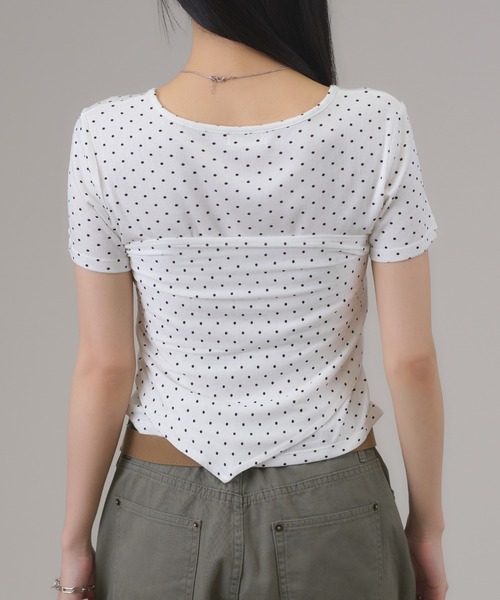 apres jour mignon(アプレジュールミニョン)の「スカーフ付きトップス(Tシャツ/カットソー・レディース・モカ/ネイビー/オフホワイト・LARGE/フリー)」の14枚目の写真