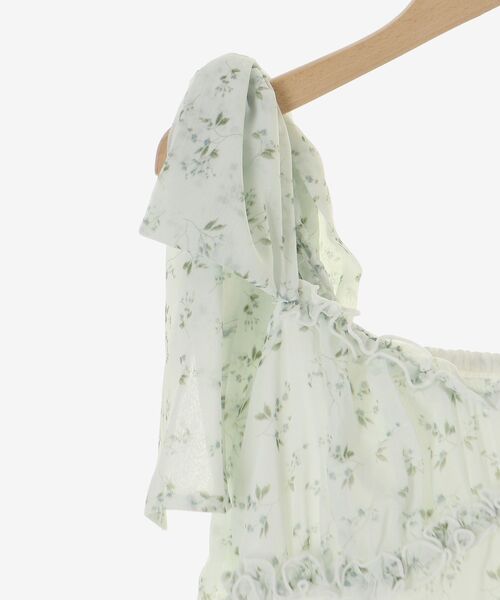 MAJESTIC LEGON(マジェスティックレゴン)の「リボンスリーブシフォンキャミワンピース(ワンピース・レディース・グリーン系その他/ホワイト系その他/レッド系その他2・MEDIUM/SMALL)」の15枚目の写真