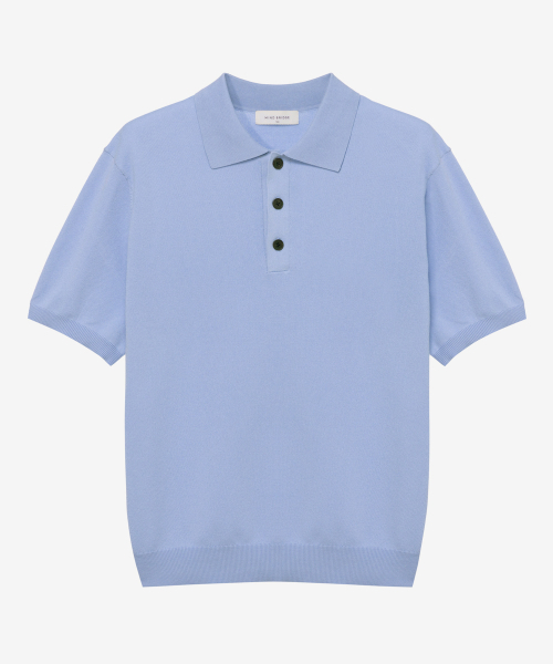 MINDBRIDGE（マインドブリッジ）の「[COUTURE]カラーセミオーバーフィットミニマル半袖ニット - 2カラー（ニット/セーター・メンズ・グレー/ブルー・100/110/95/105）」の8枚目の写真
