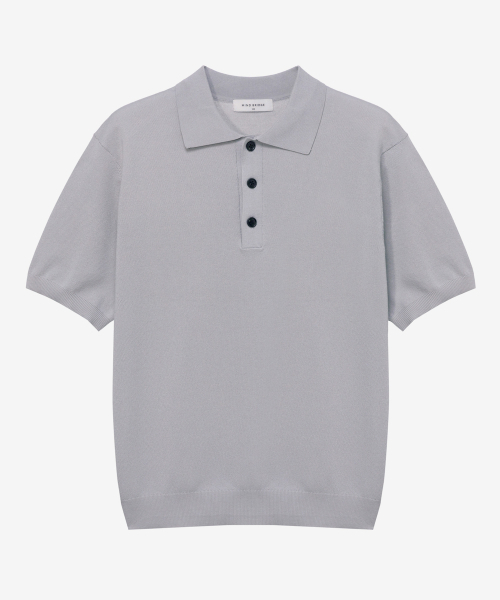 MINDBRIDGE（マインドブリッジ）の「[COUTURE]カラーセミオーバーフィットミニマル半袖ニット - 2カラー（ニット/セーター・メンズ・グレー/ブルー・100/110/95/105）」の10枚目の写真