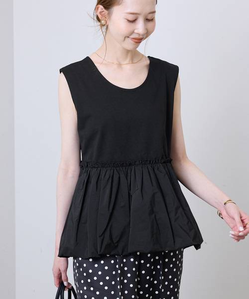SLOBE IENA(スローブイエナ)の「バルーンコンビカットソー(Tシャツ/カットソー・レディース・ブラック/ホワイト・FREE)」の11枚目の写真