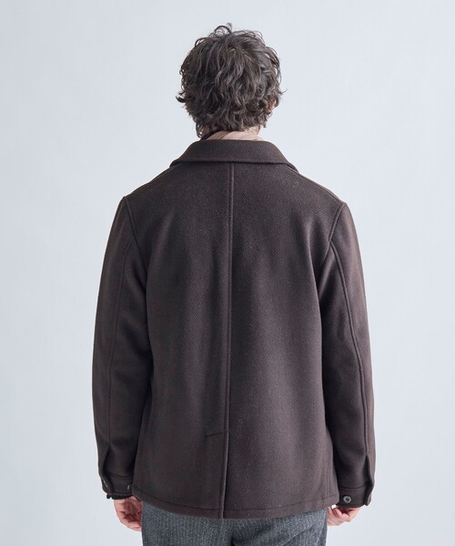 MEN'S BIGI（メンズビギ）の「テックビーバーツイルカーコートブルゾン［ストレッチ］（チェスターコート・メンズ・ブラウン/ブラック・03/02/01/04）」の6枚目の写真