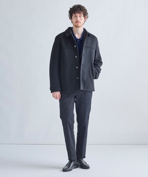 MEN'S BIGI（メンズビギ）の「テックビーバーツイルカーコートブルゾン［ストレッチ］（チェスターコート・メンズ・ブラウン/ブラック・03/02/01/04）」の8枚目の写真